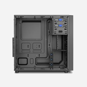 Sharkoon VS4-V Midi Tower Noir - Boîtier PC ATX/micro ATX/Mini-ITX, 3x 5.25" ext, 3x 3.5" int, 4x 2.5", USB 3.2 Gen 1, Ventilateur 120mm avant - Miniature 5