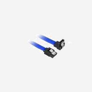 Sharkoon Câble SATA III 0.3m, Connecteurs SATA 7-pin Mâle/Mâle, Droit/Haut, 6 Gbit/s, Noir/Bleu. Référence: 4044951016488 - Miniature 1