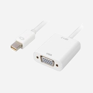 Adaptateur Sharkoon Mini DisplayPort 1.2 vers VGA (D-Sub) 0.15m, contacts plaqués or, résolution max. 3840x2160, blindage aluminium mylar, blanc