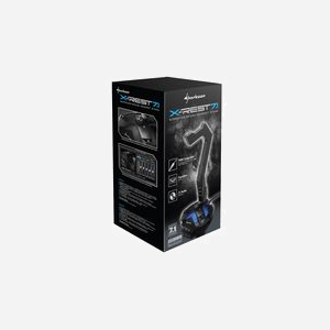 Sharkoon X-Rest 7.1 Support Actif Noir pour Casque/Écouteurs, Interface 3.5mm, Son Virtual 7.1, USB, Compatible Windows/macOS/PS4, 120x120x260mm - Miniature 3
