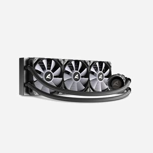 Sharkoon S90 RGB : Refroidisseur liquide AIO 12cm, 600-2000 RPM, 131.93 m³/h, sockets Intel/AMD (dont LGA1700/AM5), radiateur aluminium 392x121mm - Miniature 4