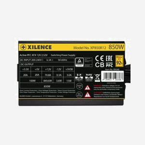 Xilence Performance A+ XN340 XP850R12 Alimentation 850W ATX 2.52 80+ Gold, PFC Actif, Ventilateur 120mm HDB, Protections multiples, Câbles non-modulaires - Miniature 4