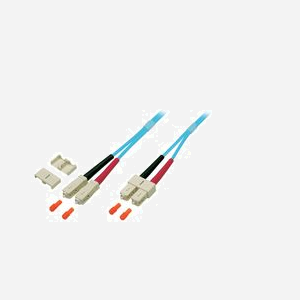 EFB Elektronik O7413.10 : Câble Fibre Optique OM3 10m SC/SC 50/125µm LSZH Turquoise, Full Duplex - Miniature 1