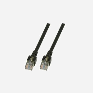 EFB Elektronik K5456.3 : Câble réseau RJ45 S/FTP Cat5e 3m Noir, Connecteurs cuivre, Blindage SF/UTP (S-FTP), AWG 26, Connecteur 1 et 2 mâle. - Miniature 1