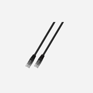 EFB Elektronik K8100SW.1 : Câble réseau Patch Cat6 1m Noir U/UTP (UTP) RJ-45 mâle/mâle, contacts plaqués or, PVC, 10/100/1000Base-T(X), RoHS