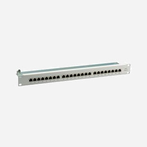 EFB Elektronik 37667.1M : Baie de Branchements 1U, 24 Ports RJ-45, Contacts Or, 5000 Mbit/s, Montage Rack 483x44.5x100mm, Gris