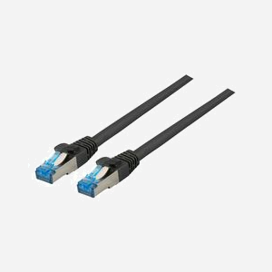 Câble Réseau EFB Elektronik Cat6a S/FTP (S-STP) 3m, RJ-45 Mâle vers RJ-45 Mâle, Contacts Or, 10000 Mbit/s, 500MHz, Noir, AWG26/7