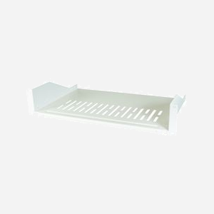EFB Elektronik Étagère Rack 19" 2U Gris, Charge Max. 22kg, Profondeur 400mm, avec Kit de Montage, Réf. 691650GR.2B (482.6x400x89mm)