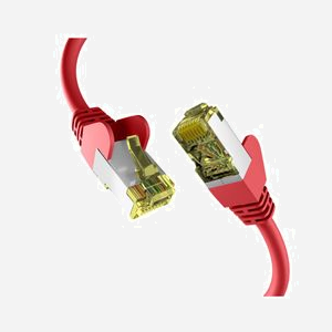 Câble Réseau EFB Elektronik Cat6a S/FTP (S-STP) Rouge 30m RJ-45 Mâle, Contacts Or, 10000 Mbit/s, 500 MHz, Conducteur Cuivre, LSZH
