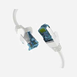 Câble Réseau EFB Elektronik Cat7 S/FTP 50m, Connecteurs RJ-45 Plaqué Or, 10000 Mbit/s, 600 MHz, AWG 27/7, LSZH, Blanc