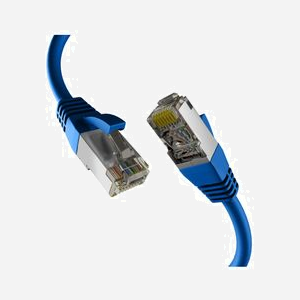 M-Cab EC020200235 Câble Réseau Cat8.1 S/FTP (S-STP) 1m Bleu RJ-45 Mâle Contacts Or 40000 Mbit/s 2000MHz PoE Cuivre LSZH AWG 26/7