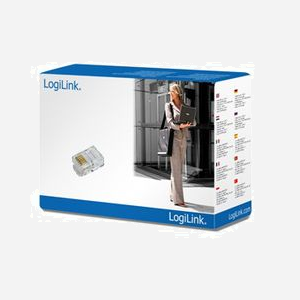 LogiLink MP0019 : Connecteurs RJ12 transparents, contacts plaqués or, lot de 100, certifiés RoHS - Miniature 2