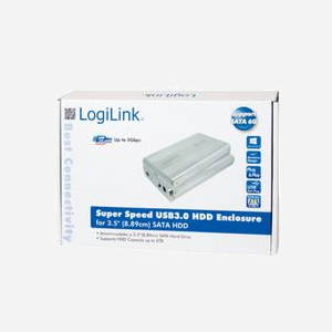 LogiLink UA0107A Boîtier Externe 3.5" SATA/SATA II, USB 3.2 Gen 1 (5Gbit/s), Aluminium Argent, Support 3To, Hot-Swap, Windows 2000/XP/Vista/7 - Miniature 3