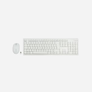LogiLink ID0104W : Ensemble Clavier AZERTY et Souris Sans Fil USB 2.4 GHz, 1000 DPI, Allemand, Blanc - Portée 10m, Compatible PC/Serveur - Miniature 2