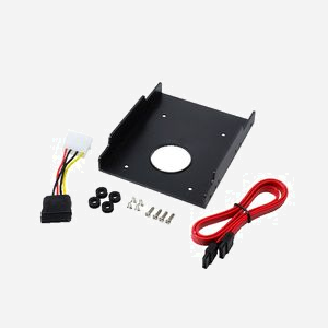 LogiLink AD0013 : Compartiment pour ordinateur, plastique noir, 1 baie, 100x122x25mm, RoHS - Dimensions packaging 105x203mm, poids 70g - Miniature 1