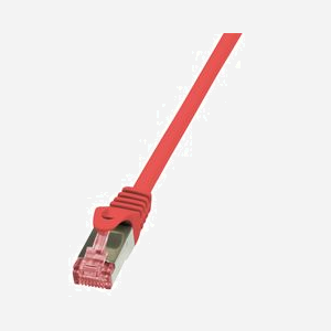Câble Réseau LogiLink 3m Cat.6 S/FTP (S-STP) Rouge, Connecteurs RJ-45 Mâle, Gaine LSZH, Certification ISO/IEC 11801, EN50288, TIA/EIA 568-B.2-1