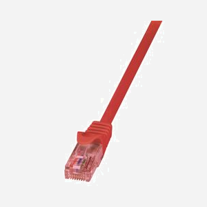Câble réseau LogiLink Cat.6 U/UTP 1m Rouge - Connecteurs RJ-45 Mâle/Mâle, LSZH, Conforme ISO/IEC 11801, EN50288, TIA/EIA 568-B.2-1 - Réf. CQ2034U