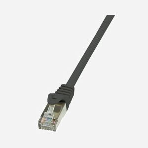 LogiLink CP2093U : Câble Réseau Cat.6 U/UTP 10m, Connecteurs RJ-45 Mâle, Contacts Cuivre, Noir, AWG 24/7, Gaine PVC