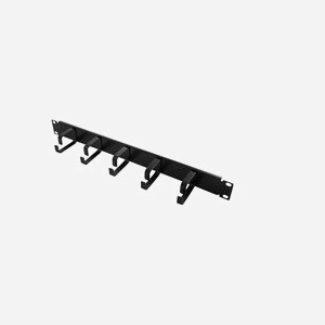 LogiLink OR101B : Barre de gestion de câbles 19" 1U, noir, 48.3 cm (19 pouces), poids 600g, montage rack standard 1U, code SH 85389099 - Miniature 1
