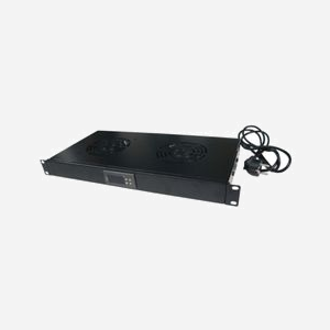 LogiLink FAU04FB Panneau de Ventilation Rack 1U 4 Ventilateurs Acier Noir 48.3cm (19") Câble 1.8m, pour baie serveur, code SH 85389099 - Miniature 1