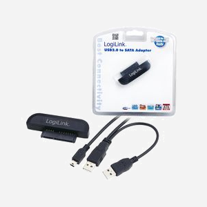 LogiLink AU0011A : Adaptateur USB 2.0 vers SATA 0.48Gbit/s Chipset MA6116 Compatible Windows/macOS - Noir - Dimensions Emballage 170x188x50mm - Miniature 3