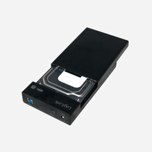 LogiLink UA0276 Boîtier HDD Externe 3.5" Noir, USB 3.2 Gen 1 (5 Gbit/s), SATA I/II/III, Alimentation Externe 12V/2A, Compatible Windows - Miniature 3