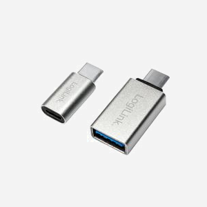 LogiLink AU0040 Adaptateur USB 3.1 C Mâle vers USB 3.0 A et Micro USB 2.0 Femelle, Boîtier Aluminium, Lot de 2 - Miniature 2