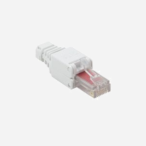 LogiLink MP0025 Connecteur RJ-45 Cat6 Mâle Blanc, Contacts Or, Fils AWG 22/26, Diamètre 6.5mm, Conforme TIA/EIA 568B.2-10 et RoHS.