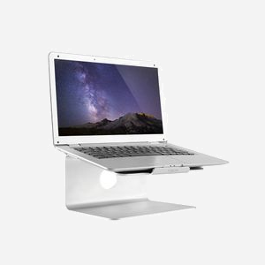 LogiLink AA0104 Support Laptop Aluminium Argent 11" à 17", Rotation 360°, Dimensions 240x235.5x135.5mm, Compatible Notebook 27.9-43.2cm - Miniature 2