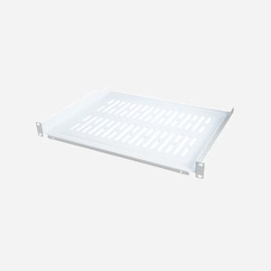 LogiLink SF1C45G Étagère Rack 19" Acier Blanc Charge Max 10kg Dimensions colis 482x355x44mm, Dimensions casier 560x410x340mm - Miniature 1