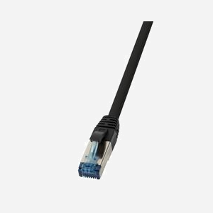 Câble Réseau LogiLink CQ6065S Cat6a S/FTP (S-STP) 3m Noir, Connecteurs RJ-45 Mâle/Mâle, 10000 Mbit/s, 500 MHz, AWG27, PUR, Usage Extérieur, RoHS - Miniature 1