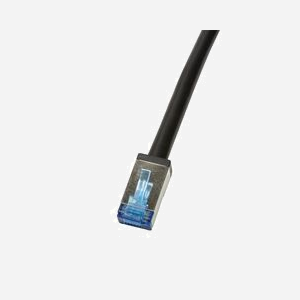 LogiLink CQ7133S Câble Réseau Cat6a S/FTP 40m, Connecteurs RJ-45 Plaqué Or, 10 Gbit/s, AWG26, Cuivre, Gaine PVC, Diamètre 6.5mm, Noir - Miniature 1