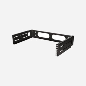 LogiLink W02B40B - Équerre de Fixation Rack 19" (48.3cm) 2U Noire, Charge Max 12kg, 494x400x92mm, Profondeur de Montage 23.6-40cm - Miniature 1
