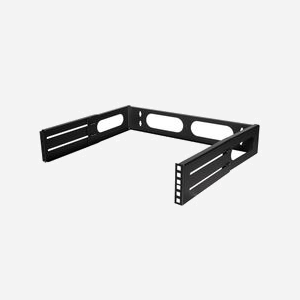 LogiLink W02B40B - Équerre de Fixation Rack 19" (48.3cm) 2U Noire, Charge Max 12kg, 494x400x92mm, Profondeur de Montage 23.6-40cm - Miniature 2