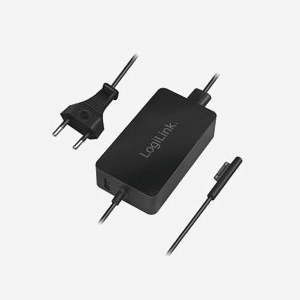 LogiLink PA0197 Chargeur Secteur Universel 44W, 100-240V, 1x USB 2.0, 15V/2.58A, Câble 1.5m, Compatible Surface Pro/Laptop/Go/Book