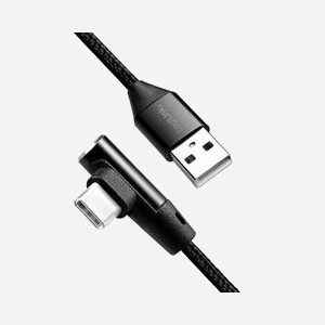 LogiLink CU0138 : Câble USB 2.0, 1m, USB-A vers USB-C, Noir, Transfert 480 Mbit/s, 5V/3A, Connecteurs mâle droit / mâle coudé - Miniature 2