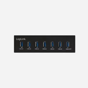 LogiLink UA0342 Lecteur Interne 5.25" avec 7 Ports USB 3.2 Gen 1, Taux de Transfert 5000 Mbit/s, Dimensions 148x78x42mm, Noir - Miniature 2