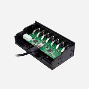LogiLink UA0342 Lecteur Interne 5.25" avec 7 Ports USB 3.2 Gen 1, Taux de Transfert 5000 Mbit/s, Dimensions 148x78x42mm, Noir - Miniature 4