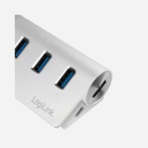 LogiLink CR0045 : Hub USB 3.2 Gen 1 Type-A Argent, 3 Ports USB-A, Lecteur Cartes SD/MicroSD, Boîtier Aluminium, Compatible Windows/macOS/Linux - Miniature 5