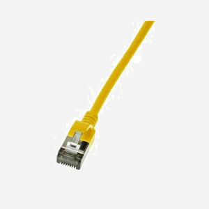 LogiLink CQ9037S Câble Réseau Cat6a S/FTP (S-STP) 1m Jaune, Connecteurs RJ-45 Plaqué Or, 10Gbps, 500MHz, Cuivre, TPE, AWG 32/7 - Miniature 1