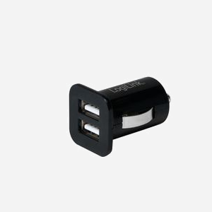 LogiLink PA0204 Chargeur Allume-cigare Universel Noir, Double USB 2.0, 5V/2.1A (10.5W), Protection Surtension/Courant/Température, 12/24V - Miniature 2