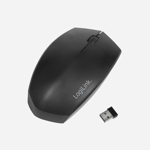 LogiLink ID0191 Souris Optique Bluetooth 4.2, 1200 DPI, 3 Boutons, Roulette de défilement, Portée 10m, Alimentation Pile AA, Noir