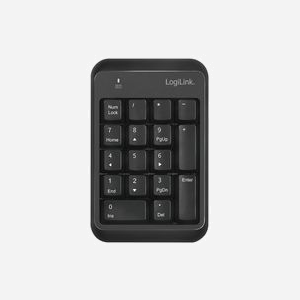 LogiLink ID0201 Clavier Numérique Bluetooth 5.1, 17 touches, Portée 10m, Noir, AAA, Windows/macOS/Linux, 110x150x20mm, 90g - Miniature 2