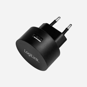 LogiLink PA0217 Chargeur Secteur Universel Noir - USB 2.0, 5V/2.1A (10.5W max), 100-240V, Compatible Intérieur, 45x45x61mm, 40g - Miniature 1