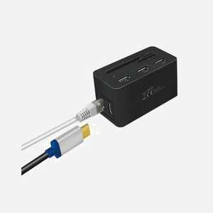 LogiLink UA0370 Station d'accueil USB 3.2 Gen 1 Type-C, 3x USB-A, 2x USB-C, HDMI, Ethernet Gigabit, Lecteur cartes CF/SD/MicroSD, Power Delivery 60W - Miniature 3