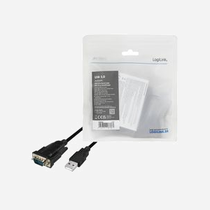LogiLink AU0048A : Câble Série USB A vers DB-9, 1.5m, Noir, Connecteurs Mâles Droit, 34x15mm, Poids 78.5g, Manuel inclus - Miniature 3