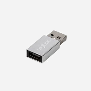 LogiLink AU0056 Adaptateur USB Type-C Femelle vers USB 3.2 Gen 1 Mâle, Boîtier Argent, Transfert 5 Gbit/s, Dimensions 14.6x34x7.4mm - Miniature 2