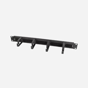 LogiLink OR106B Panneau de Gestion de Câbles Rack 1U Acier Noir, largeur 80mm, profondeur 4825mm, hauteur 44mm, poids 420g, livré à l'unité