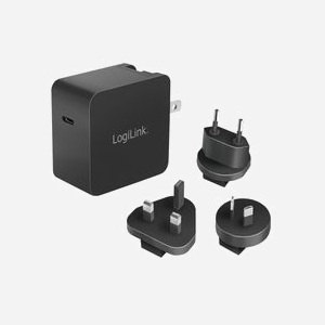 LogiLink PA0302 Chargeur Secteur Universel 65W USB-C Power Delivery 3.0 (5V/3A, 9V/3A, 12V/3A, 15V/3A, 20V/3.25A) Protections multiples