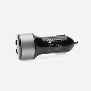 Ednet 84103 Chargeur Auto Allume-cigare Quick Charge™ 3.0 Dual USB (2.4A + 3A) 12-24V Noir/Gris avec protections surtension, surchauffe et court-circuit - Miniature 4
